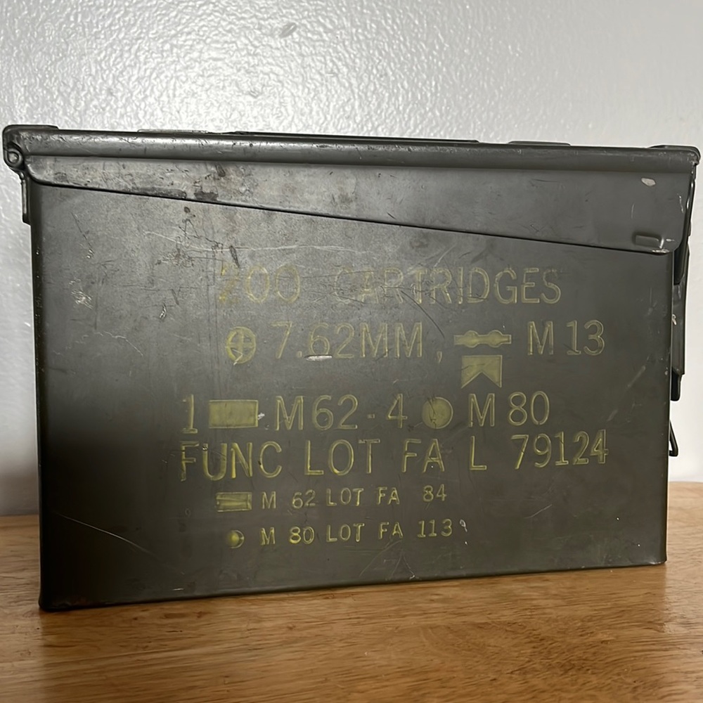 Vintage Metal Ammo Box